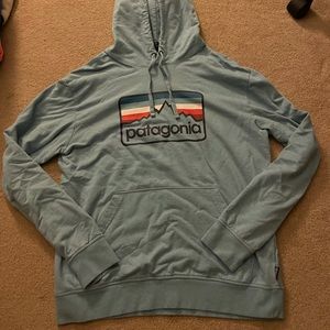 blue patagonia sweatshirt